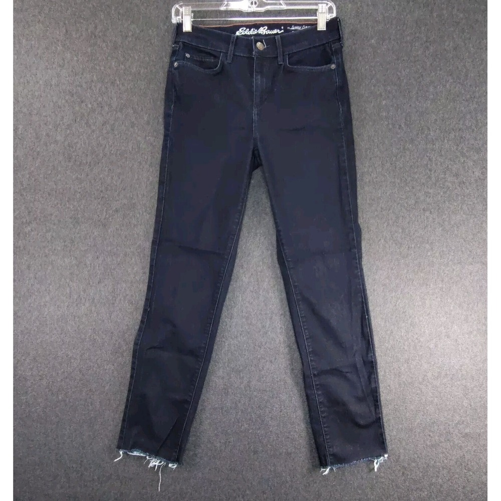 Eddie Bauer Slight Curvy Slim Straight Jeans Women Sz 2 Stretch SEE BB36.3GA2046
